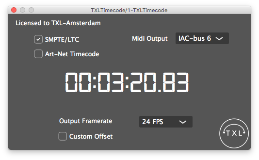 TXL Timecode Plug-in - TXL
